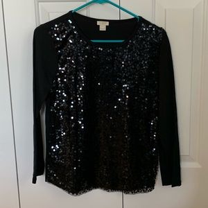 3 for $20 / J Crew Black sequin Shirt